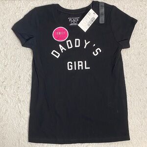 The Children's Place Black Tee with 'Daddy's Girl' Print NWT